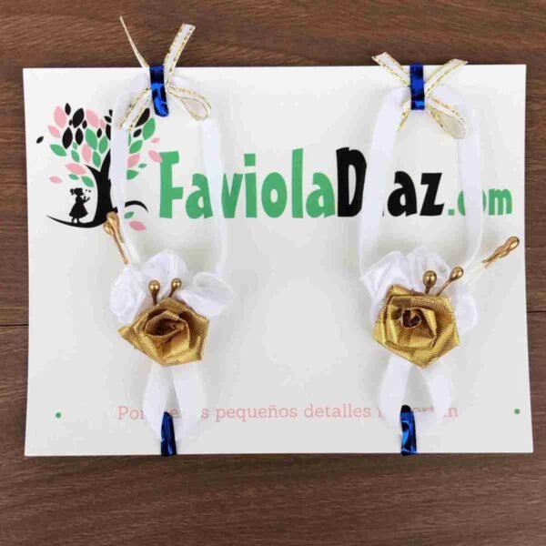 Sandalias Pie Descalzo con Flores Dorado y Blanco scaled 1