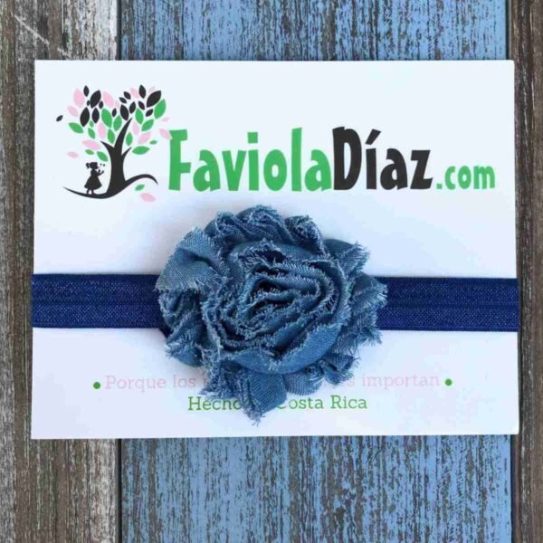 Vincha Azul Jeans con Flor scaled scaled 1