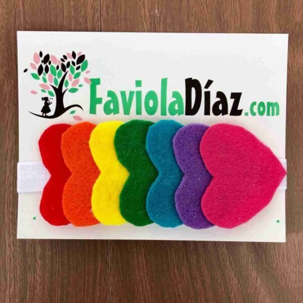 Vincha de Corazones Multicolor scaled 1
